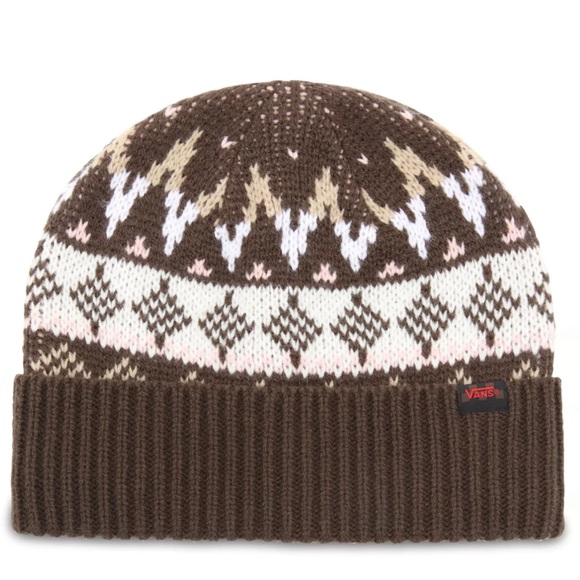 Vans MN VANS Jucti Brown Ornament Beanie Skateboarding Hat Women Men - Picture 4 of 16